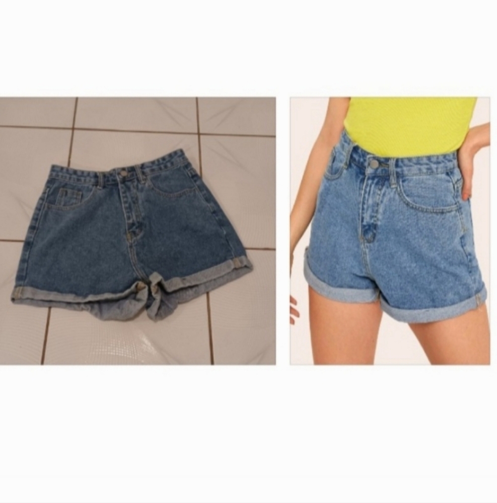 4/$60 New Light Wash Denim High-Waisted Shorts - Size Small